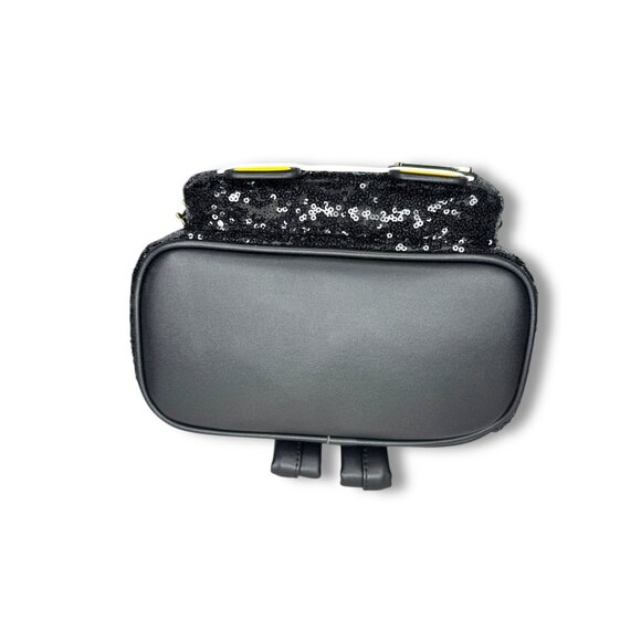 Loungefly X Sanrio Badtz-Maru Black Sequin Mini Backpack New Faux Leather - Picture 11 of 11